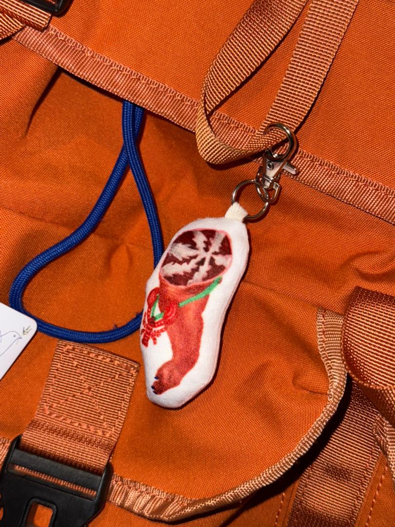 Pork Leg Puffy Keychain